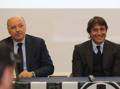 Il dg della Juve Beppe Marotta e Antonio Conte. LaPresse