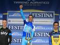 Il podio 2013 della Tirreno: da sinistra, Froome (2), il vincitore Nibali e Contador (3) (foto Bettini)