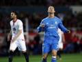 Cristiano Ronaldo deluso dopo un'occasione mancata. Reuters