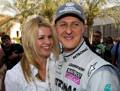 Corinna Schumacher e il marito Michael ai tempi della Mercedes. Colombo