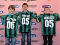 Giovanissimi tifosi del Sassuolo con la maglia personalizzata. Bozzani