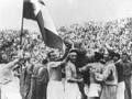 Pozzo portato in trionfo dopo la vittoria a Roma nel 1934