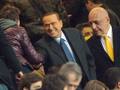 Silvio Berlusconi, 77 anni, a San Siro con Adriano Galliani. LaPresse