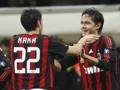 Ricardo Kak e Filippo Inzaghi quando erano compagni di squadra nel Milan. Ap