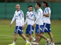 Pablo Zabaleta, Leo Messi, Maxi Rodriguez e Martin Demichelis. Afp