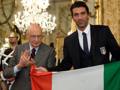 Napolitano, Buffon e il tricolore. Ansa