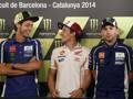 Da sinistra Rossi, Marquez e Lorenzo. Reuters