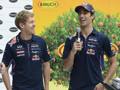 Vettel e Ricciardo, piloti della Red Bull. Epa 