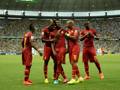 Festa Ghana dopo il provvisorio 2-1 sulla Germania. Afp