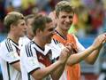 Toni Kroos, Philipp Lahm e Thomas Mller, spina dorsale della Germania e del Bayern. Afp