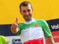 Vincenzo Nibali con la maglia tricolore. Bettini