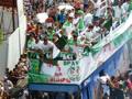 La nazionale dell'Algeria  stata accolta in modo trionfale dai tifosi. Afp 