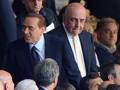 Silvio Berlusconi e Adriano Galliani a San Siro. Ansa
