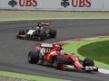 Alonso precede una Force India: l'immagine del mondiale della Ferrari. LaPresse