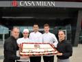 La torta realizzata a Casa Milan per Barbara Berlusconi e Adriano Galliani. AcMilan