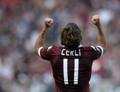 Alessio Cerci, 27 anni, esulta di spalle dopo un gol del Torino. Lapresse 