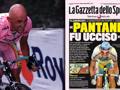 Pantani al Giro '99 e la prima pagina della Gazzetta di oggi