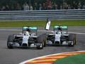 Il contatto Rosberg-Hamilton a Spa. Getty