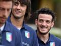 Alessandro Florenzi (a destra) con Mattia Perin e Claudio Marchisio. Getty Images