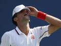 Novak Djokovic durante la semifinale persa con Nishikori allo Us Open. Reuters