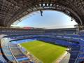 Vista dall'interno dello stadio di calcio Santiago Bernabeu. LaPresse 