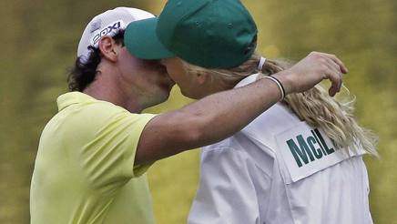 Rory McIlroy ai tempi del fidanzamento con Caroline Wozniacki. LaPresse