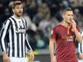 Fernando Llorente, 29 anni, e Francesco Totti, 38, durante la partita Juventus-Roma dell'anno scorso. Ansa 
