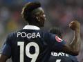 Paul Pogba esulta dopo il gol in Francia-Portogallo. Afp