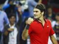 Roger Federer in finale a Shanghai. Epa