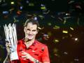 Roger Federer, vincitore del Masters 1000 di Shanghai. AFP