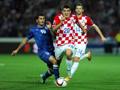 Mateo Kovacic in azione durante Croazia-Azerbaigian. Afp
