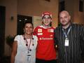 Jules Bianchi, 25 anni, tra la mamma Christine e papà Philippe
