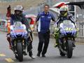 Jorge Lorenzo e Valentino Rossi, piloti Yamaha. Lapresse