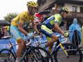 Vincenzo Nibali e Alberto Contador nell'ottava tappa del Tour de France. Bettini 