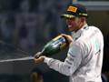 Lewis Hamilton festeggia nel 2014 il secondo titolo. Getty Images