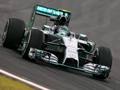 Nico Rosberg in azione a Interlagos. Getty