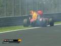 La Ferrari di Alonso in fiamme nelle libere in Brasile