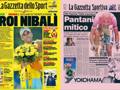 Vincenzo Nibali, 29 anni: 19 maglie gialle al Tour 2014 e Marco Pantani a 28 anni sul podio del Giro d'Italia 1998 . Omega/Bettini