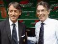 Roberto Mancini e Massimo Moratti ai tempi del primo periodo nerazzurro del tecnico. Ansa