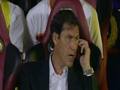 Rudi Garcia al telefono con l'assistente durante Livorno-Roma