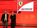 Maurizio Arrivabene e Sergio Marchionne, rispettivamente team principal e presidente della Ferrari. Ansa