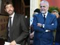 I presidenti di Juventus e Napoli, Andrea Agnelli e Aurelio De Laurentiis .