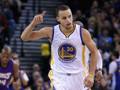 Stephan Curry, play dei Golden State Warriors. Afp