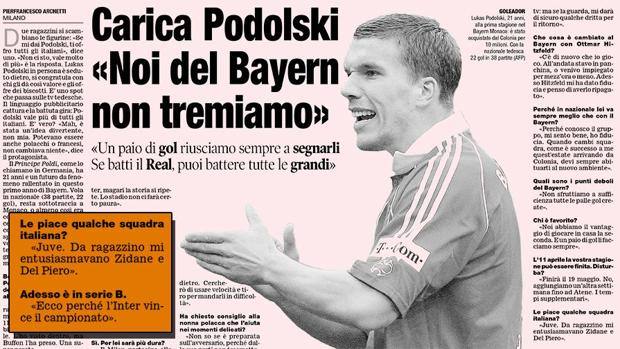 Podolski Nel 2007 Tifava Juve Noi In Serie B E L Inter Vince