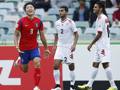 L'esultanza di Cho Young Cheol dopo il gol che ha deciso Sud Corea-Oman. Reuters