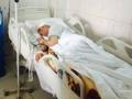 Mohammad Yousef Kargar, c.t. dell'Afghanistan, sul letto dell'ospedale. Twitter