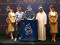 Vincenzo Nibali alla presentazione del Dubai Tour. Bettini
