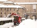 La situazione a Parma, imbiancata dalla neve. Ansa