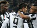 Pogba, Morata e Vidal festeggiano: la Juventus batte 3-1 il Milan a Torino e vola a +10 sulla Roma. Afp