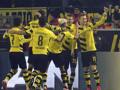 La gioia del Borussia Dortmund dopo il gol di Reus. Ap